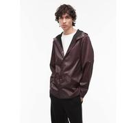 Rains - 12010 - Giacca impermeabile corta bordeaux lucida-Marrone L