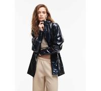 Rains - 12010 - Giacca impermeabile taglio corto blu navy lucido con zip M