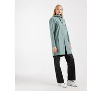 Rains 12020 giacca lunga con cappuccio impermeabile verde salvia XS