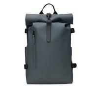Rains Large Zaino roll-top blu-grigio, poliestere, unisex, 23L