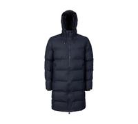 Rains Giacca Imbottita Lunga Alta Puffer W3T3 Inverno Parka Nera/Blun/Gruen
