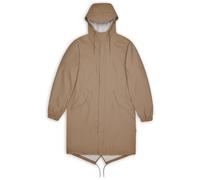 Rains - Giacca lunga impermeabile e antivento - Fishtail Parka W3 Beige per Uomo - Taglia M