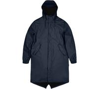 Rains - Giacca lunga impermeabile e antivento - Fishtail Parka W3 Navy per Uomo - Taglia L - Blu navy Blu navy L