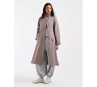 Rains giacca softshell impermeabile a trapezio con cappuccio Suva beige-Neutro S