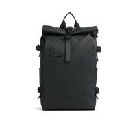 Rains Large Zaino roll-top nero, fibra sintetica, unisex, 23L