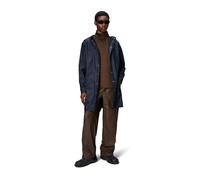 Rains - Giacca impermeabile lunga - Long Jacket W3 Navy per Uomo - Taglia S - Blu navy