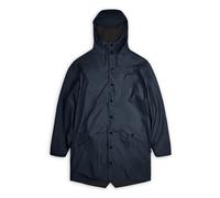 Rains - Giacca lunga impermeabile - Long Jacket W3 Navy per Uomo - Taglia S - Blu navy