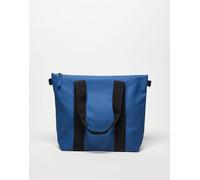 Rains - Mini borsa shopping blu con logo tono su tono One Size