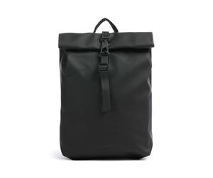 Rains Mini Zaino roll-top nero, poliestere,poliuretano, unisex