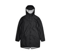 Rains - Nero Lungo Giacca Impermeabile Antivento - - Jackets - Donna - Nero - M