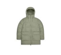 RAINS Parka ALTA LONG PUFFER CARGO J verde chiaro | XL