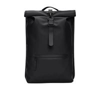 Rains Zaino roll-top nero, poliestere,poliuretano, unisex