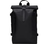 RAINS Rolltop Rucksack Large W3 - Unisex - Nero - Taglia unica- modello 2025