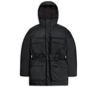 RAINS Unisex Askim Long Insulated Cargo Jacket W3t4 Black Taglia: L | Parka Outlet | Unisex | Nero