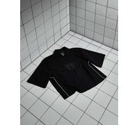 Rains X Umbro - Drill - Camicia giacca a maniche corte idrorepellente nera con zip-Nero S