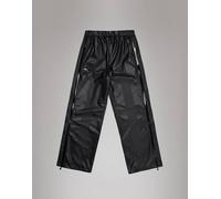 Rains x Umbro - Pantaloni sportivi neri impermeabili vestibilità comoda con zip-Nero S