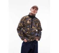 Rains - Yermo - Pile nero stampato con zip corta-Multicolore S