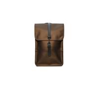 RAINS Zaino mini borsa impermeabile per computer portatile per donne e | Piccolo zaino impermeabile blu navy con tasca per laptop da 38,1 cm, patta e moschettone, un mini zaino da giorno per donne e
