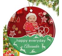 Rainsar Palle di Natale Personalizzate, Ornamenti Natalizi Personalizzati con Foto, Idea Regalo Unica con Foto, Decorative per L'Albero di Natale, Regalo per Famiglia, Amici - Ricordi del 2024!