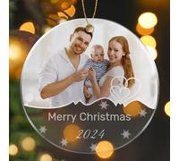 Rainsar Palle di Natale Personalizzate, Ornamenti Natalizi Personalizzati con Foto, Regalo di Natale con Foto, Decorative per L'Albero di Natale, Regalo per Famiglia, Amici - Ricordi del 2024!