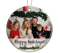 Rainsar Palle di Natale Personalizzate, Ornamenti Natalizi Personalizzati con Foto, Regalo di Natale con Foto, Decorative per L'Albero di Natale, Regalo per Famiglia, Amici - Ricordi del 2024!