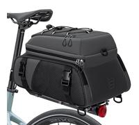 RAINSMORE 3 in 1 Borsa Bici Posteriore 15L Impermeabile Borse per Bicicletta Posteriori con Copertura Antipioggia e Striscia Riflettente Grigio