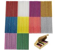 Raintwo - 100 bastoncini di colla termofusibile, multicolore, 100 x 7 mm, per pistola per colla termofusibile