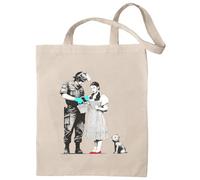 rainUP Borsa in cotone Banksy riutilizzabile - Tote Bag Borsa a tracolla - 100% cotone ecologico, Dorothy, 37 x 41 cm