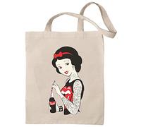 rainUP Borsa Principesse Punk Rock Tatuaggi Cotone Ecologico - Borsa tote, Biancaneve