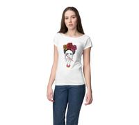 rainUP Maglietta da donna stampata a maniche corte con motivo Frida. Magliette originali per un abbigliamento casual o elegante. Camicetta da donna a maniche corte. T-shirt Donna Estate, Painter, S