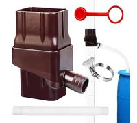 Rainwater Collection System | Rain Barrel Diverter Kit | Downspout Diverter For Colander, Filtration Valve, Standard Gutter Downspout, Adjustable Diverters For 2 X 3inch Standard Downspouts