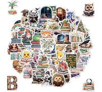 Rainway 100 adesivi kawaii, libri a tema animale, motivanti impermeabili e resistenti ai graffi, da 6 a 7 cm, per scrapbooking e borse per computer portatile