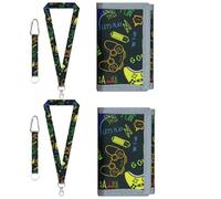 Rainway 2 portafogli neri per bambini, con cordino e corda, per bambini a tre anni, per ragazzi e feste