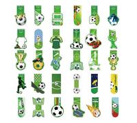 Rainway 30 Segnalibri Magnetici Da Calcio Per Bambini, Ragazzi E Ragazze, Materiale Di Alta Qualità, Carta Resistente All'Acqua, Regalo Perfetto Per Appassionati Di Calcio