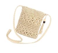 Rainway Borsa in paglia da donna, accessori hippie, borsa da donna con nappe, borsa a mano per estate, vacanze, spiaggia e viaggi, borsa a tracolla bohémien in materiale naturale per il tempo libero e