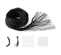 Rainway Rete per gatti per balcone, 3 x 4 m, robusta rete per gatti, in nylon di alta qualità, durevole, rinforzata, antigraffio, per balcone, scale, finestre, giardino (nero)