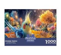 Rainy Bird Educational Game Challenge Puzzle da 1000 pezzi per adulti - Uccello dorato Foresta cosmica Decompressione Divertente Regalo per la casa 38x26 cm/1000 pezzi
