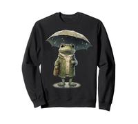 Rainy Day Frog: divertente rana con ombrello Felpa