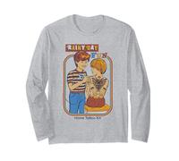 Rainy Day Fun Tattoos Sarcastic Retro Funny Adult Humor Maglia a Manica
