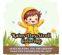 Rainy Day Stroll Coloring: Cute coloring book for kids, coloring book for adults, kawaii coloring book, Coloring Book for Adults and Kids, Bold and Easy