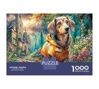Rainy Dog Walk 1000 Pezzi Flowers Cartolina Premium Set Di Puzzle Puzzle Per Adulti Presente Divertente Sfida Educativa Pacchetto Valore 38x26cm/1000pcs
