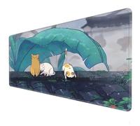 Rainy eaves cat mouse pad XXL 90 x 40 cm | Non slip table pad | Waterproof gamingmousepad | PC gaming mousepad suitable for laptop office