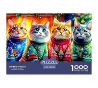 Rainy Garden CatAwe-Inspiring Jigsaw Puzzles for Adults A 1000-Piece (Advanced) Saga of Impossible, Hard, And Difficult Challenging Puzzle Games for Women & Men - A Bonding Adventure for Adults And K