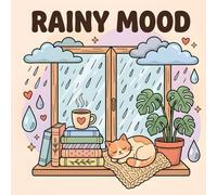 Rainy Mood: Bold & Easy Coloring Book for Adults - Large Print Rainy Day Designs for Relaxation and Comfort