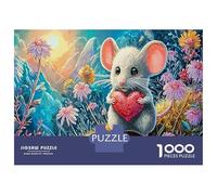 Rainy Mouse 1000 Pezzi Puzzle CittàMouse Heart Divertimento Per Adulti Puzzle Animali Divertenti Per Uomo E Donna Regalo Giocattolo Colorato Per La Famiglia38x26cm/1000pcs