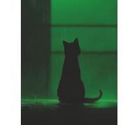 Rainy Window Cat Dot Grid Journal: Aesthetic Bullet Notebook - 8.5x11", 100 Pages for Drawing, Notes & Ideas