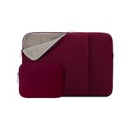 RAINYEAR 14 pollici Laptop Sleeve Custodia protettiva Fodera soffice Borsa da trasporto imbottita con custodia per accessori, compatibile con 14 pollici Notebook Chromebook Ultrabook, Rosso
