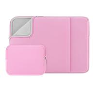 RAINYEAR 14 pollici Manicotto del computer portatile compatibile con 14 Pollici Notebook Chromebook, 15 Pollici Macbook Pro M5 M4 M3 M2 Fluffy fodera caso con tasca accessori Pouch, Rosa
