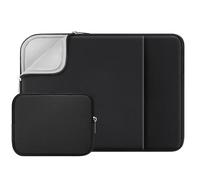 RAINYEAR 14 pollici Manicotto del computer portatile compatibile con 14 Pollici Notebook Chromebook, 15 Pollici Macbook Pro M5 M4 M3 M2 Fluffy fodera caso con tasca accessori Pouch, Nero