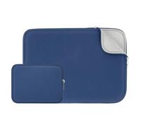 RAINYEAR 14 Pollici Manicotto del computer portatile compatibile con 15 Pollici Macbook Air M2 M3 M4, 14 Pollici Notebook Chromebook Fluffy fodera imbottita Caso(Blu Navy,Versione Aggiornata)